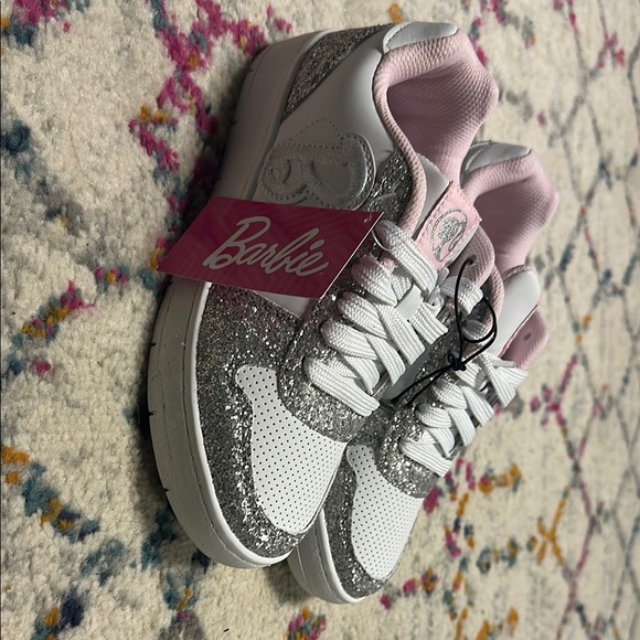 Barbie Shoes - Barbie Glitter Sneakers with Pink Accents